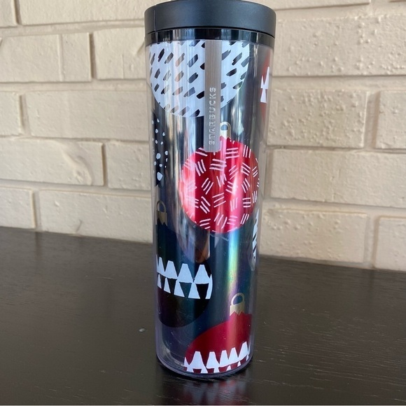 Starbucks Other - 2013 Starbucks Christmas Holiday 16 oz  Tumbler Slide Top Ornaments Black